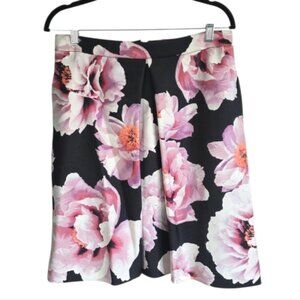 Pink Tartan A-Line Pink and Black Lined Cocktail Skirt Sz 8